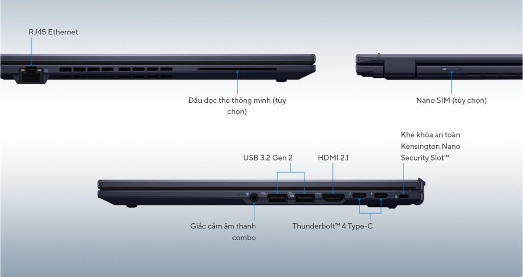 ASUS ExpertBook B5 B5404CMA-Q70249W Slot & Port
