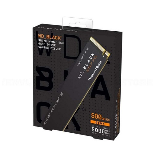 Ổ cứng SSD WD Black 500GB SN770 NVMe M.2 Gen4 (WDS500G3X0E)