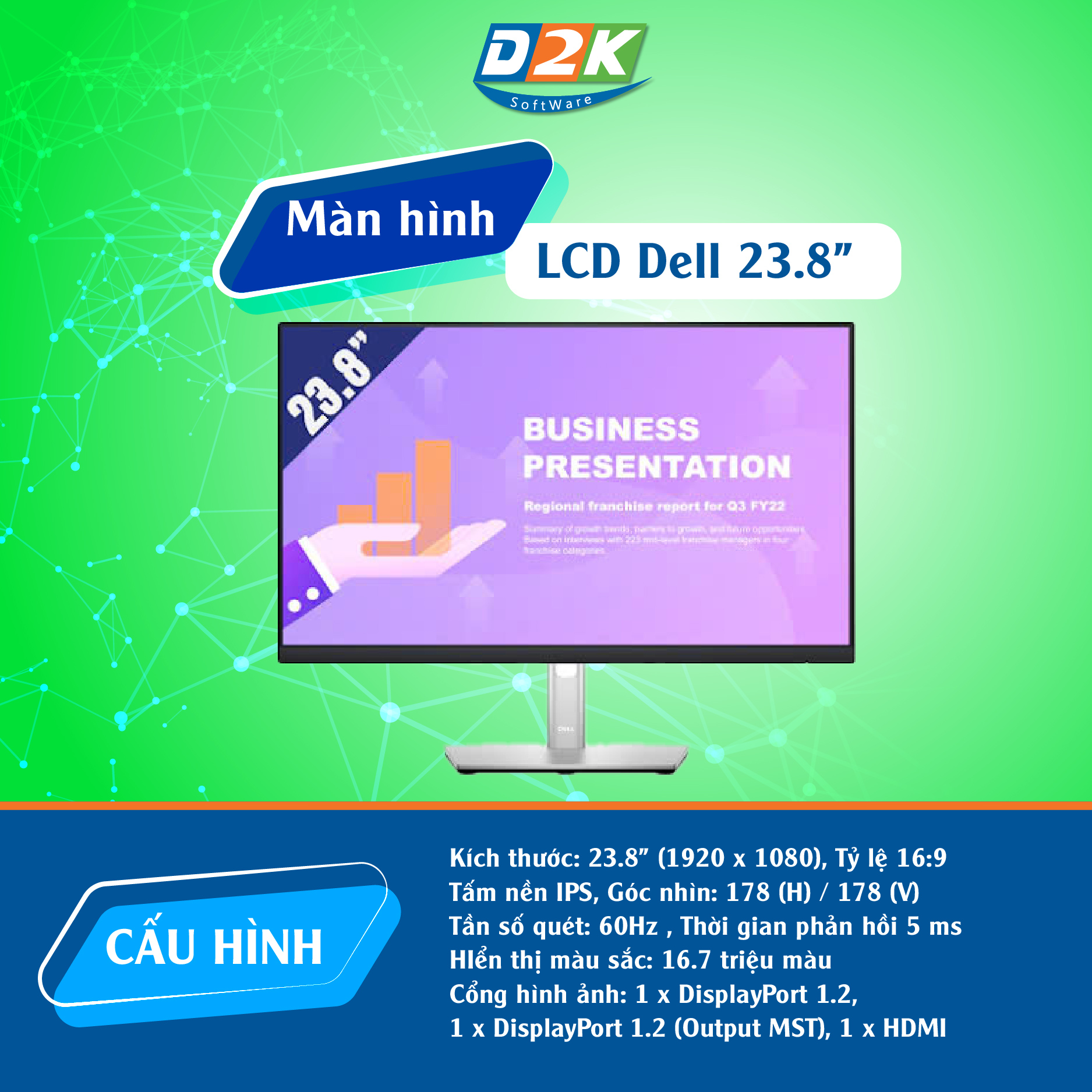 Màn hình LCD Dell 23.8 inch P2422HE