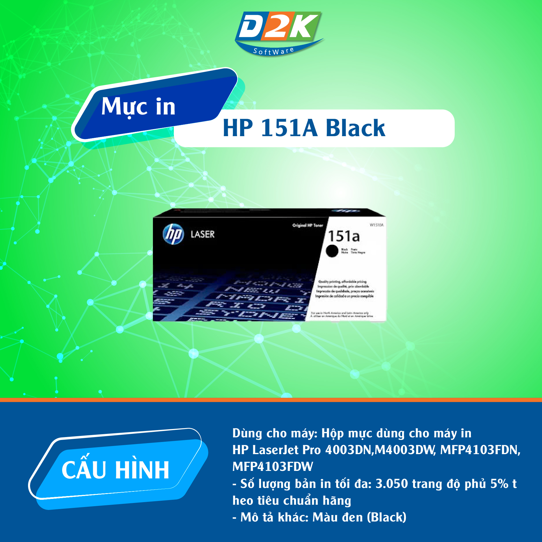 Mực in HP 151A Black (W1510A)