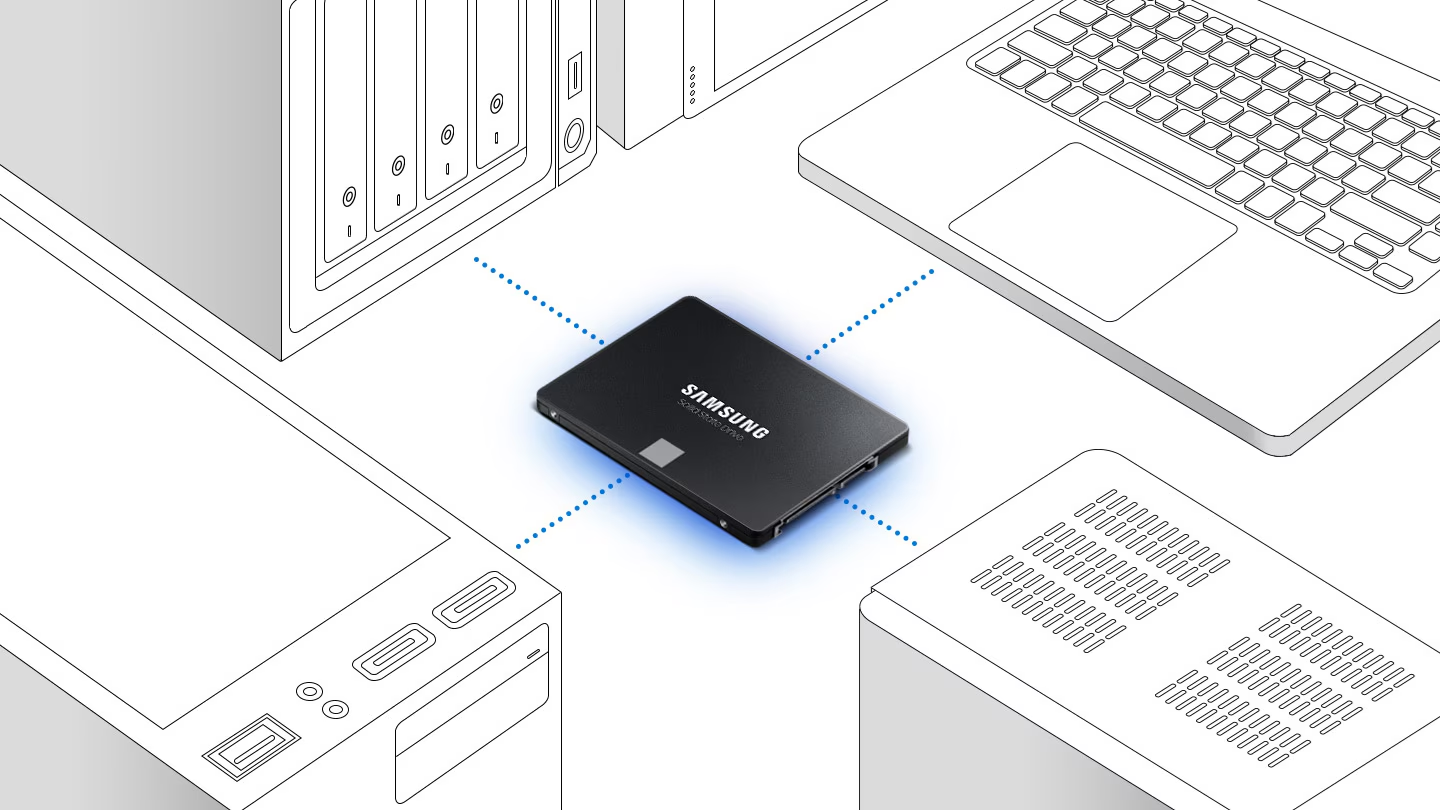 Ổ cứng SSD Samsung 870 EVO 250GB 77E250BW khả năng tương thích cao