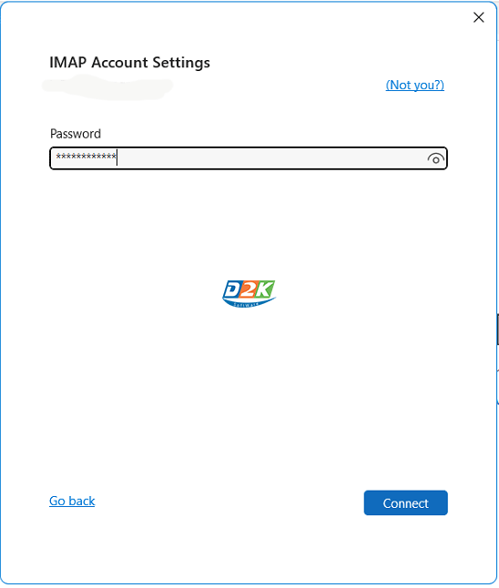 Nhập password mail