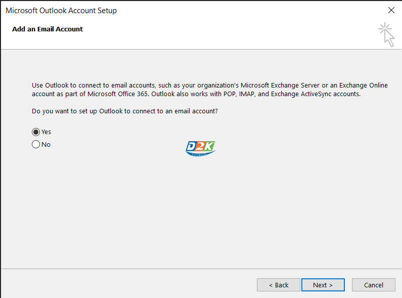 Hình 2: Add an Email Account