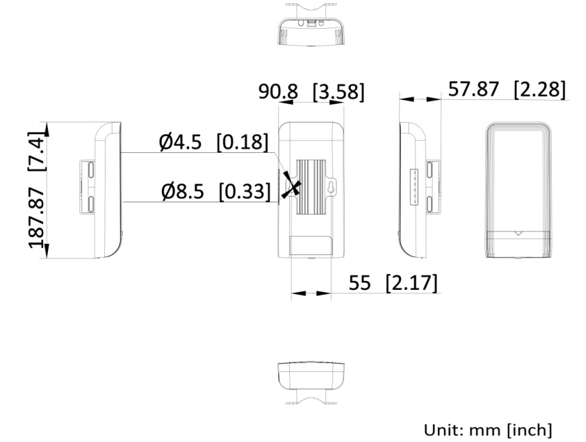 Kích thước Bộ Thu Phát Wifi Cho Thang Máy Hikvision DS-5WF200CT-2N 