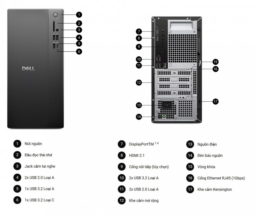 PC Dell Inspiron 3030 Kết Nối Linh Hoạt, Đa Dạng