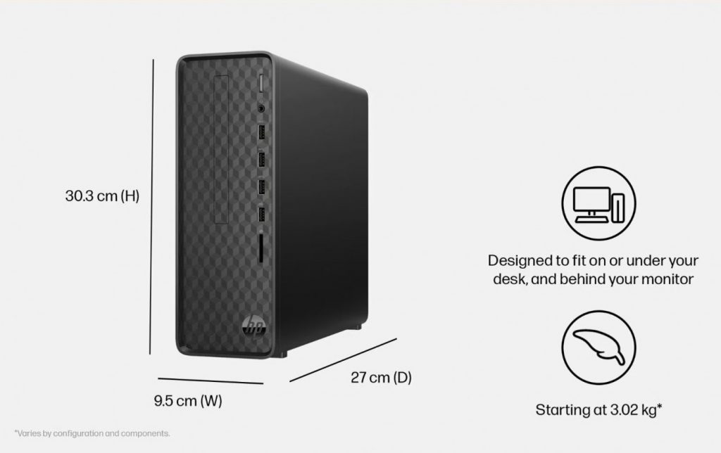 Kích thước PC HP S01-pF4010d - AZ0F6PA