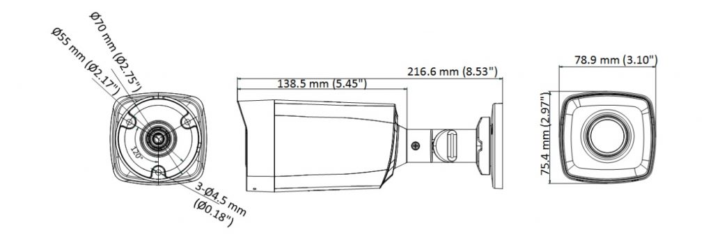 Camera Hikvision DS-2CE17D0T-IT5 (C) bền bỉ với chuẩn IP67