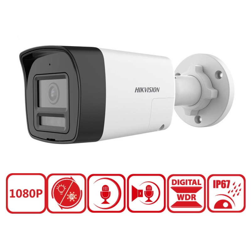 Camera HD-TVI Thân Trụ Hikvision DS-2CE16D0T-LPTS Hình ảnh Full HD 1080p rõ nét