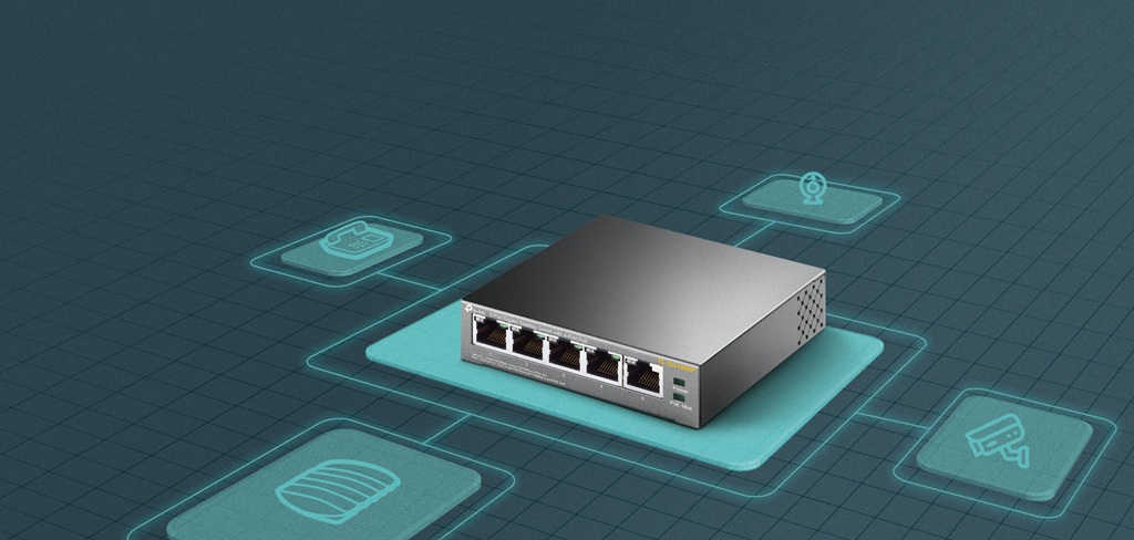 Switch PoE TP-Link 5P TL-SG1005P 5 cổng Gigabit tốc độ cao