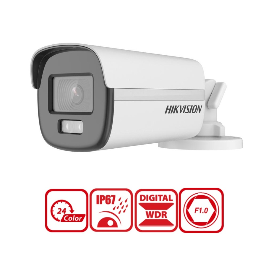 Camera HD-TVI Hikvision DS-2CE12DF0T-F – Full Color 24/7, Hình Ảnh Rõ Nét Ngay Cả Trong Bóng Tối