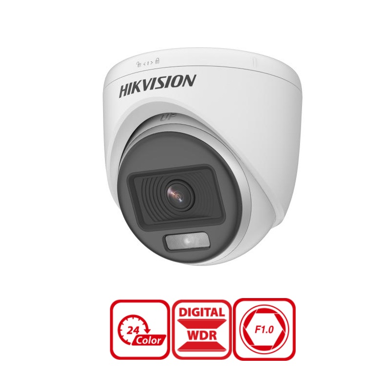 Camera HD-TVI ColorVu Dome Hikvision DS-2CE70DF0T-PF hình ảnh màu 24/7 với công nghệ ColorVu
