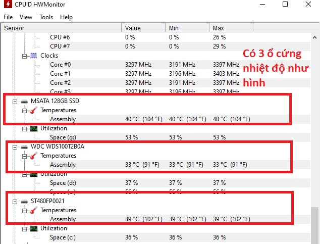 Nhiệt độ ổ cứng tăng cao bất thường