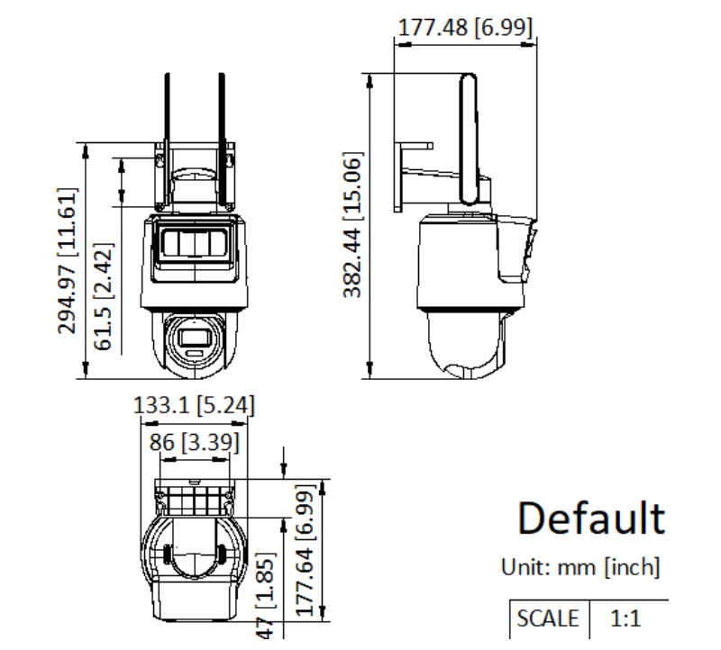Kích thước Camera Pin Mặt Trời Hikvision DS-2DE2C400IWG-K/4G/C05S10