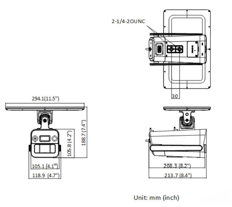 Kích thước Camera Pin Mặt Trời Hikvision DS-2XS2T41G1-ID/4G/C05S07