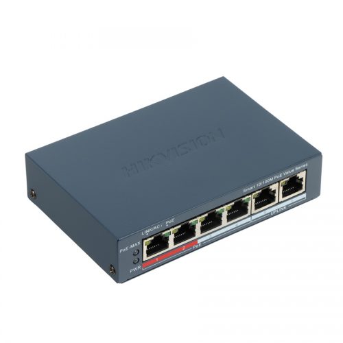 Switch PoE Hikvision DS-3E1106P-EI/M 6 Port