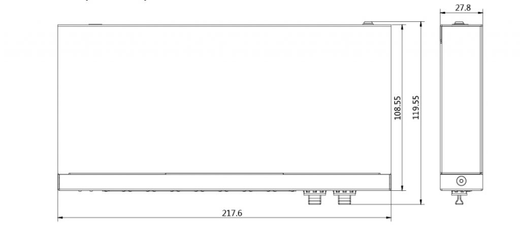 Kích thước Smart Switch PoE Hikvision DS-3E1510P-SI 