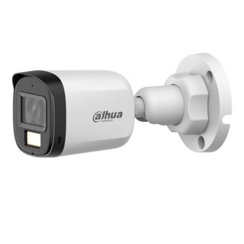 Camera HDCVI 2MP Dahua DH-HAC-B1A21P-U-IL-A Smart Dual Light, mic tích hợp, LED 20m, IR 30m, chuẩn IP67, hỗ trợ CVI/TVI/AHD/CVBS, hình ảnh Full HD 1080P