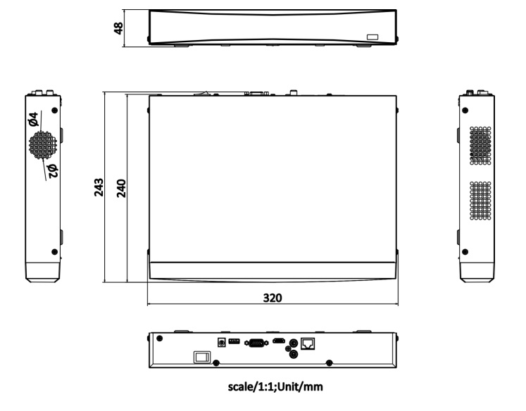 Kích thước Đầu Ghi Hikvision DS-7608NXI-K1 8 Kênh AI AcuSense