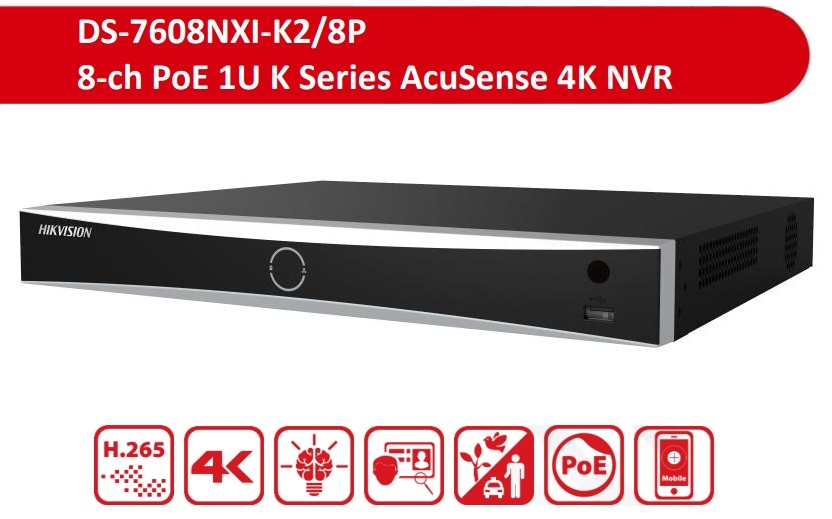 Công nghệ AI AcuSense giúp đầu ghi Hikvision DS-7608NXI-K2/8P giám sát chính xác hơn