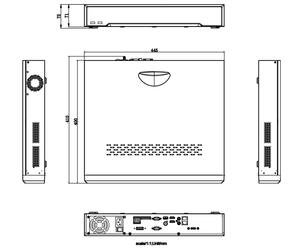 Kích thước đầu ghi Hikvision DS-7716NI-I4(B)