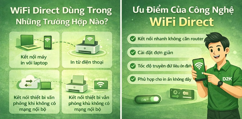 Ưu điểm của công nghệ WiFi Direct