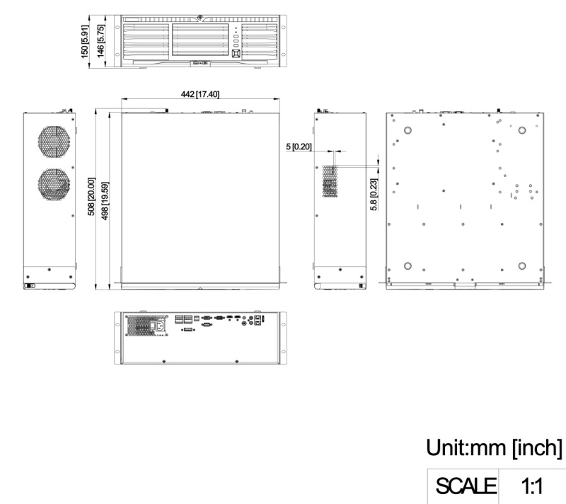 Kích thước đầu ghi 128 kênh hikvision DS-96128NI-M16