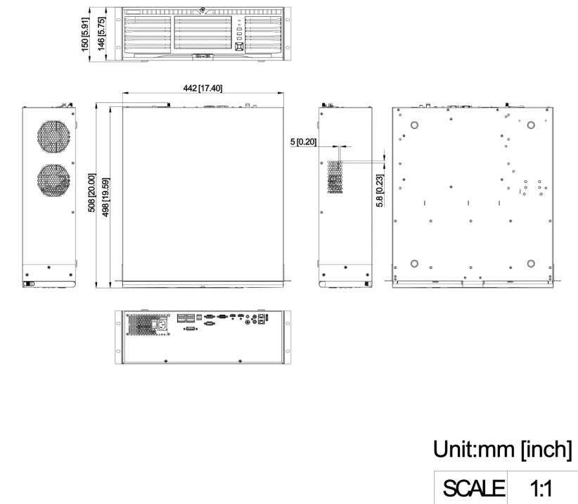 Kích thước Đầu Ghi Hikvision DS-9664NI-M16