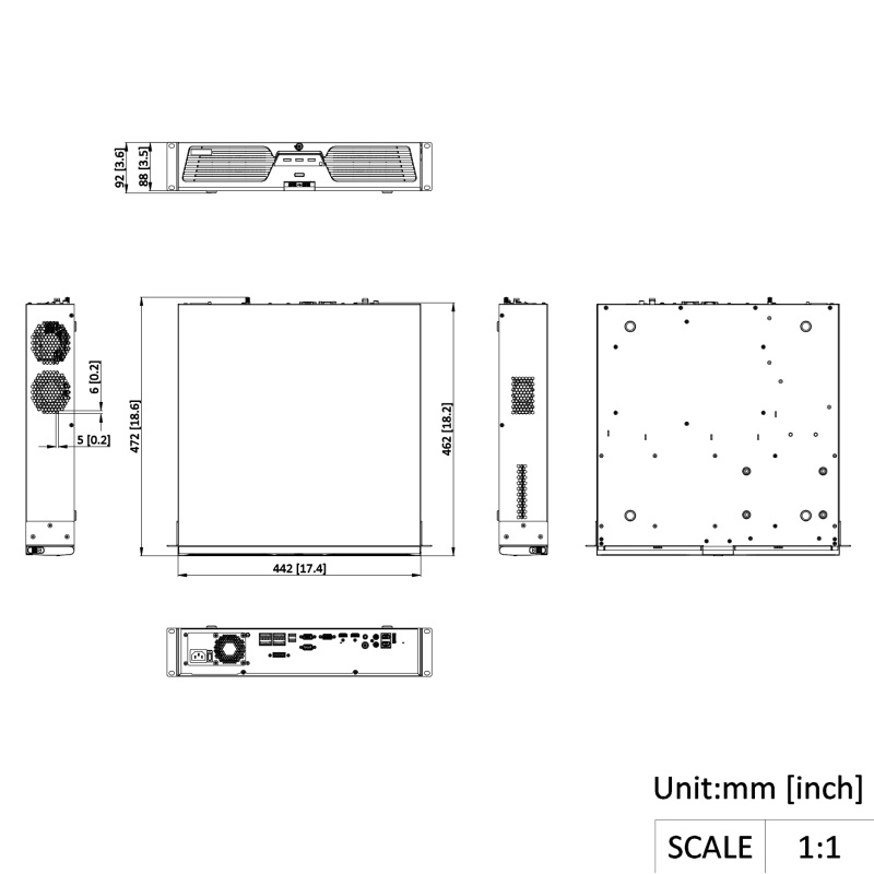 Kích thước Đầu Ghi IP Hikvision DS-9664NI-M8