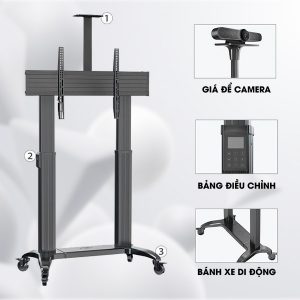 Giá Treo Tivi Di Động NB TW100 Điều Chỉnh Độ Cao Tự Động